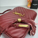 YSL MONOGRAM SAINT LAURENT LOU quilted leather camera bag red with gold hardware 520534 size: 23*16*6CM - Image 8