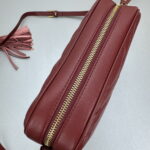 YSL MONOGRAM SAINT LAURENT LOU quilted leather camera bag red with gold hardware 520534 size: 23*16*6CM - Image 9