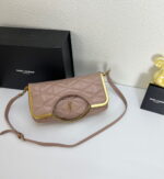 YSL25 New arrival Handbag Crossbody bag Leather pink 71314 size: 25*20cm