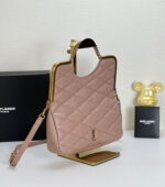 YSL25 New arrival Handbag Crossbody bag Leather pink 71314 size: 25*20cm - Image 9