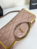 YSL25 New arrival Handbag Crossbody bag Leather pink 71314 size: 25*20cm - Image 2