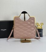 YSL25 New arrival Handbag Crossbody bag Leather pink 71314 size: 25*20cm - Image 4
