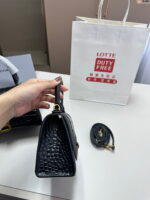 Balenciaga hourglass crocodile with gold buckle size S: 19*8*21cm  L: 23x10x24cm - Image 5