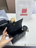 Balenciaga hourglass crocodile with gold buckle size S: 19*8*21cm  L: 23x10x24cm - Image 6