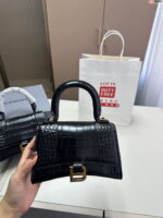 Balenciaga hourglass crocodile with gold buckle size S: 19*8*21cm  L: 23x10x24cm - Image 2