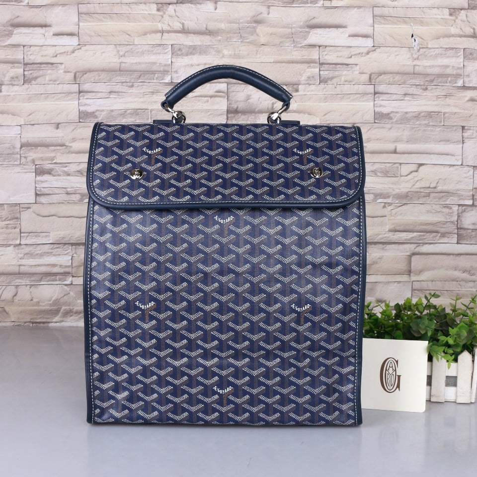o_1ddsd4a8j11s417fcdt3bmu1ldlbd.jpg Goyard Backpack Royal blue Collapsible shoulder strap detachable size: 32*14*37cm - Image 1