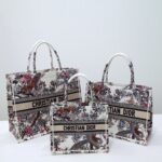 Dior embroidery tote bag