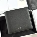 CELINE Black printing Short Wallet Size:11*10*5cm