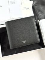 CELINE Black printing Short Wallet Size:11*10*5cm