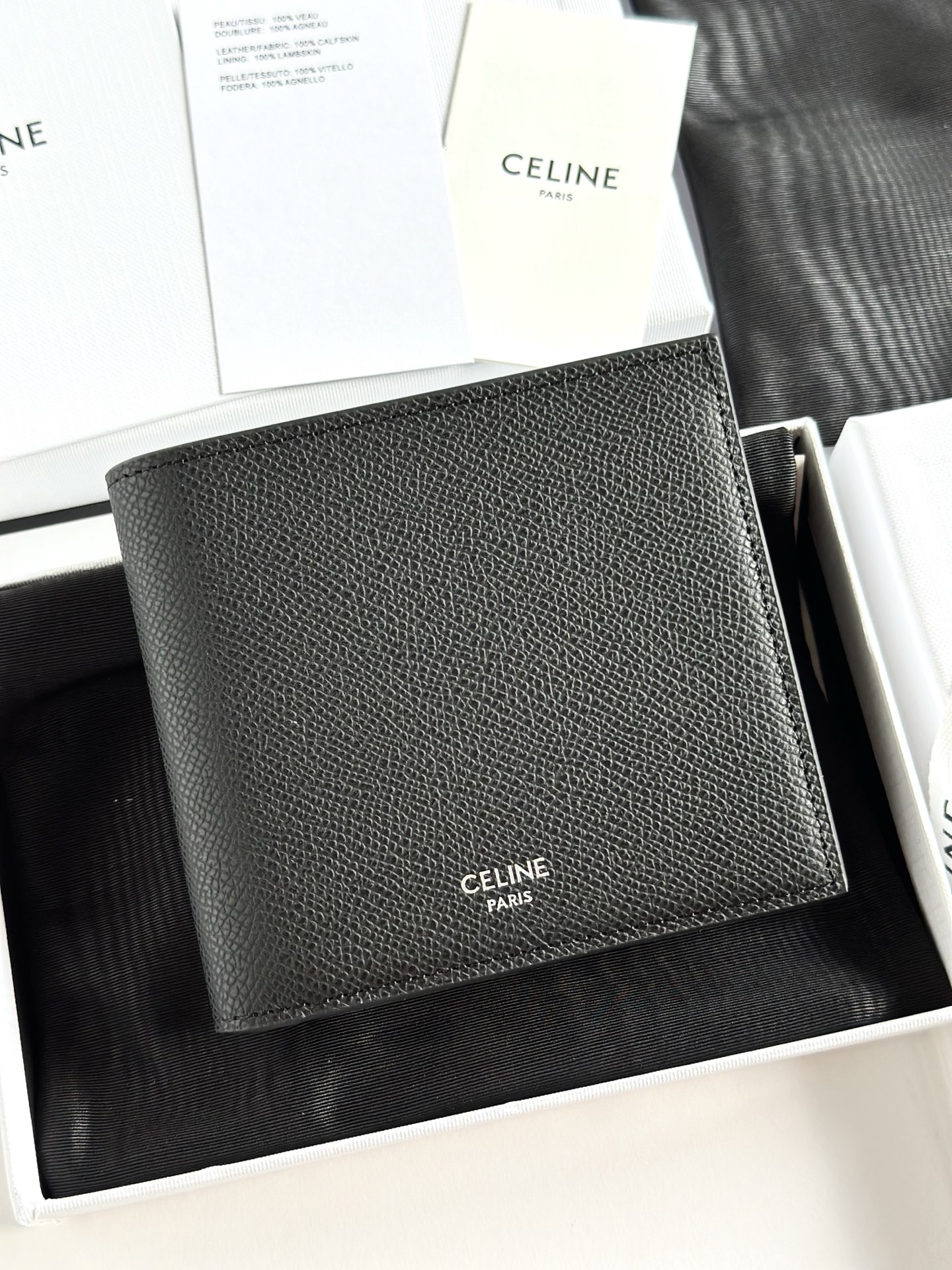 wsxc1790611227393_1 CELINE Black printing Short Wallet Size:11*10*5cm - Image 1