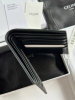 CELINE Black printing Short Wallet Size:11*10*5cm - Image 4