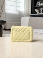 Chanel cf Square Fat 1115 sheepskin leather yellow size: 18*14*7cm - Image 5