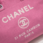 Chanel new beach bag denim bag pink with little wallet size: 48*38*30*14cm - Image 2