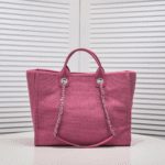 Chanel new beach bag denim bag pink with little wallet size: 48*38*30*14cm - Image 6