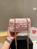 Chanel 22k woolen chain bag pink size: 20*11cm - Image 8