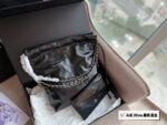 CHANEL Pearl garbage bag black with sliver hardware size：30*32cm - Image 2