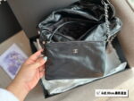 CHANEL Pearl garbage bag black with sliver hardware size：30*32cm - Image 8
