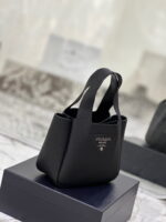 Prada Litchi print calf mini Picotin bag size:15.5*18*10cm - Image 2