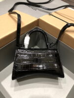 Balenciaga hourglass crocodile with black buckle size S: 19*8*21cm  L: 23x10x24cm - Image 2