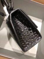 Balenciaga hourglass crocodile with black buckle size S: 19*8*21cm  L: 23x10x24cm - Image 3