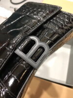 Balenciaga hourglass crocodile with black buckle size S: 19*8*21cm  L: 23x10x24cm - Image 5
